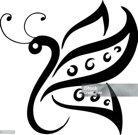 Butterfly Tribal Tattoo Design Stock Illustration - Download Image Now - iStock