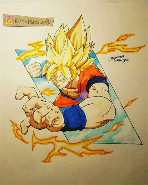 Goku super saiyan dragon ball fighters z drawing | DragonBallZ Amino