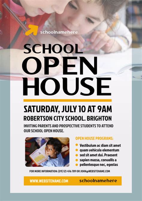 School Open House Flyer Template | PosterMyWall