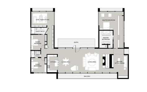 U Shaped Floor Plans - Mens Walk In Closet