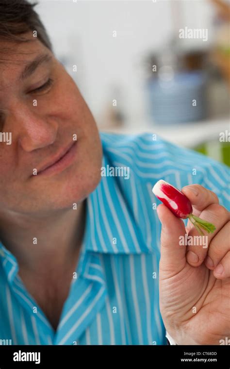 MAN EATING SALAD Stock Photo - Alamy