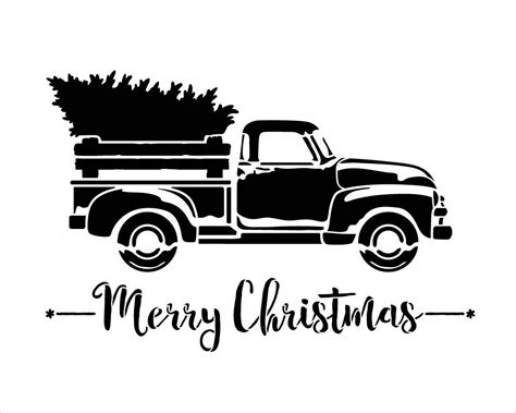 Image result for truck stencil | Christmas stencils, Christmas truck, Painted wood signs