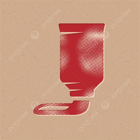 Halftone Icon Paint Tube Red Care Pictogram Vector, Red, Care, Pictogram PNG and Vector with ...