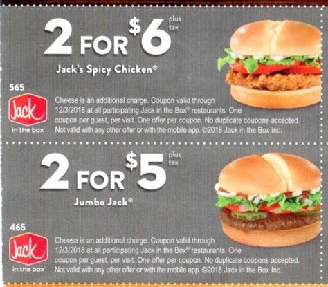 Jack in the Box Coupons and Coupon Codes