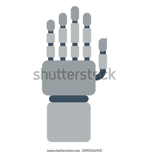 Vektor Stok Robot Hand Flat Clipart Vector Illustration (Tanpa Royalti ...