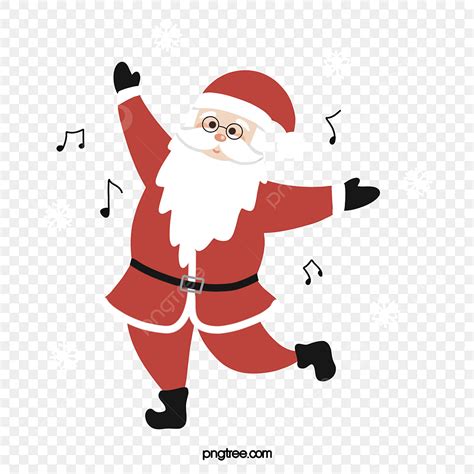 Dancing Santa Clipart Hd PNG, Simple Cute Dancing Santa Element, Santa ...