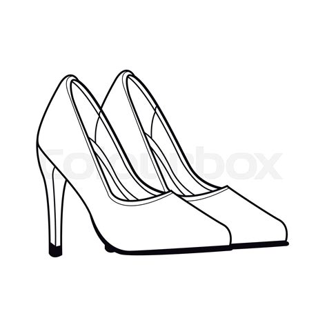 high heels shoes black and white | Stock vector | Colourbox