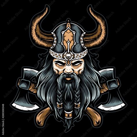 viking vector with axe Stock Vector | Adobe Stock