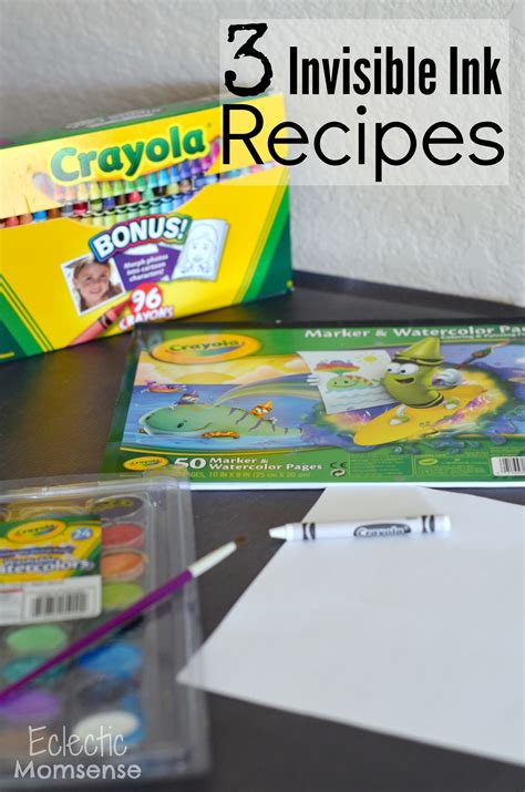 Easy Invisible Ink Recipes: Crafting Summer Fun - Eclectic Momsense