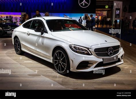 BRUSSELS - JAN 9, 2020: New Mercedes Benz C-Class Coupe car model ...