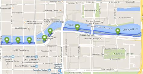 Chicago riverwalk map - Map of riverwalk Chicago (United States of America)