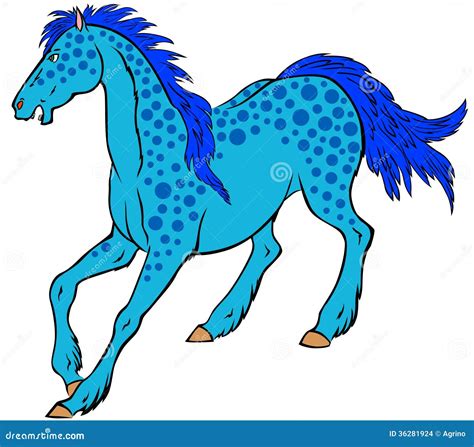 Cartoon Blue Horse Stock Images - Image: 36281924