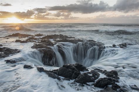 Thor's Well on the Oregon coast is a mesmerizing natural spectacle to behold. Even more so at ...