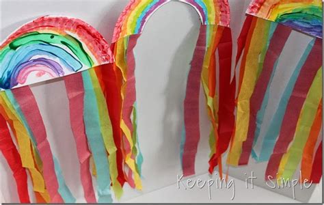 St. Patrick’s Day Kids Craft: Paper Plate Rainbow • Keeping it Simple ...