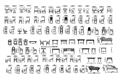 Furniture blocks-Chair block,elevation - 【Free Download Architectural Cad Drawings】