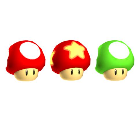 Wii - Super Mario Galaxy - Mushrooms - The Models Resource