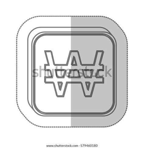 Won Currency Symbol Icon Image Vector Stock Vector (Royalty Free) 579460180