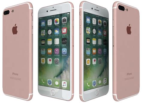 Apple iPhone 7 Plus Rose Gold 3D model | CGTrader