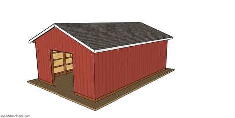 12x24 Pole Barn Plans - Free PDF Download | MyOutdoorPlans | Free Woodworking Plans and Projects ...