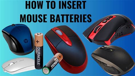 How to insert or replace batteries in a wireless mouse - YouTube