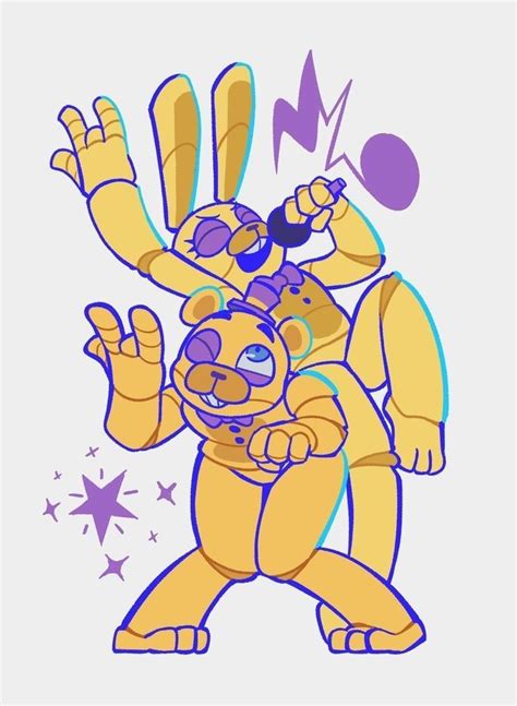 Fredbear and springbonnie fanart | Fnaf drawings, Fnaf art, Fnaf funny