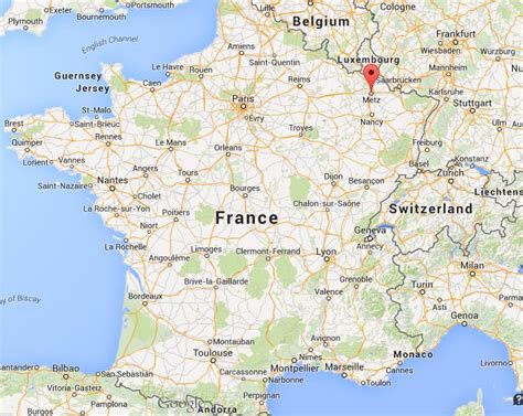 Where is Metz on map of France