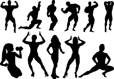 Bodybuilding Silhouette Physical Fitness Clip Art Fitness Silhouette ...