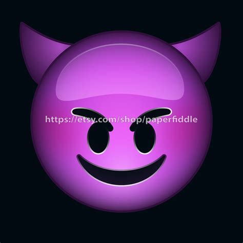 Purple Devil Emoji Adobe Illustrator 2020 Source File Original Vector Art - Etsy