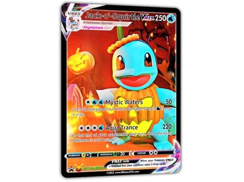 Jack-o-squirtle VMAX Full Art Holo Halloween Card - Etsy Canada