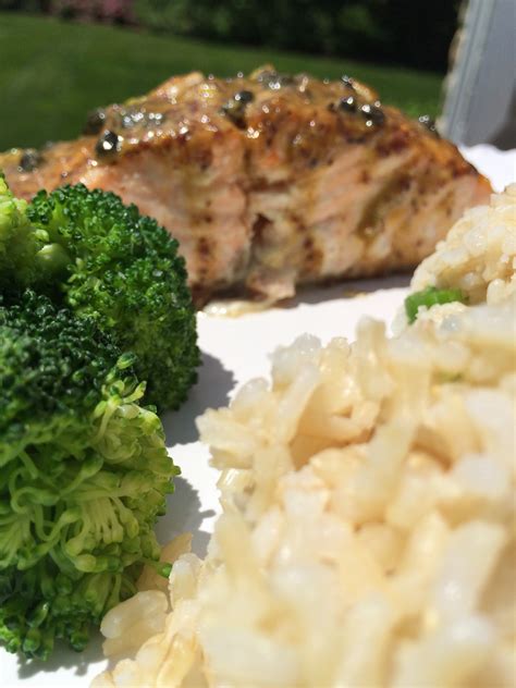 Roasted Salmon With Mustard Sauce - Quick Chick Kitchen