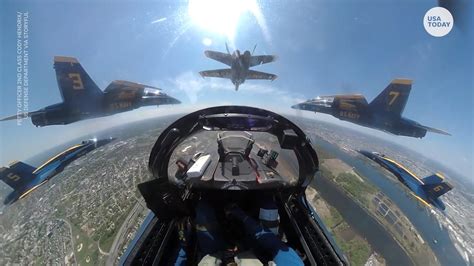 Look inside Blue Angels' cockpit as US Navy salute health care workers