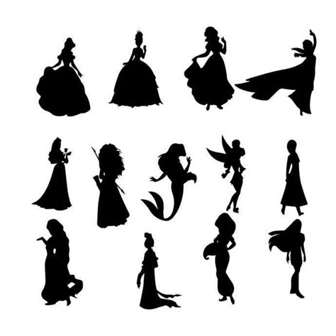 Pin by Ronda Peal-Ward on Disney CB Orlando | Disney princess silhouette, Disney button art ...