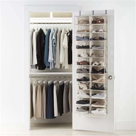 Over the Door Shoe Organizer - 24-Pocket Over the Door Shoe Organizer ...