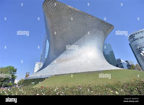 MEXICO CITY, MEXICO - JANUARY 10: General view of the Soumaya Museum building on January 10 ...