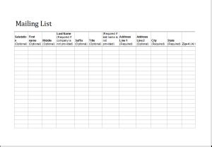 Mailing List Fully Customizable Template for Excel | Save