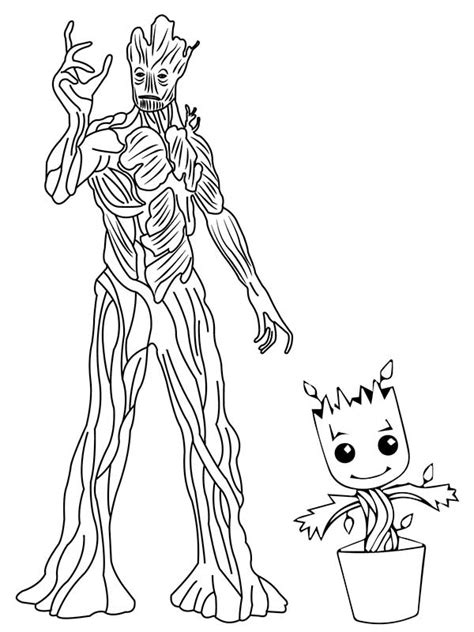 Old Groot and Baby Groot