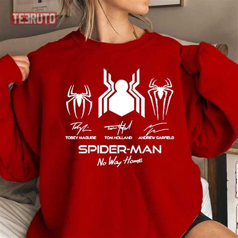 Marvel three spider man no way home logo signatures unisex sweatshirt – Artofit