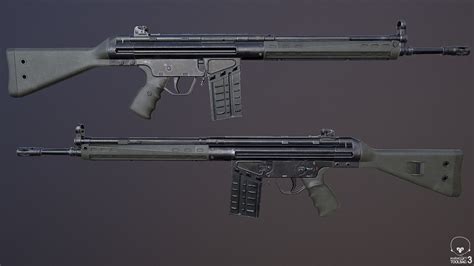 3D model G3A3 Rifle VR / AR / low-poly | CGTrader