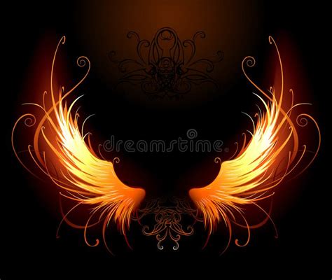 Banner with wings phoenix stock vector. Illustration of emblem - 43382768