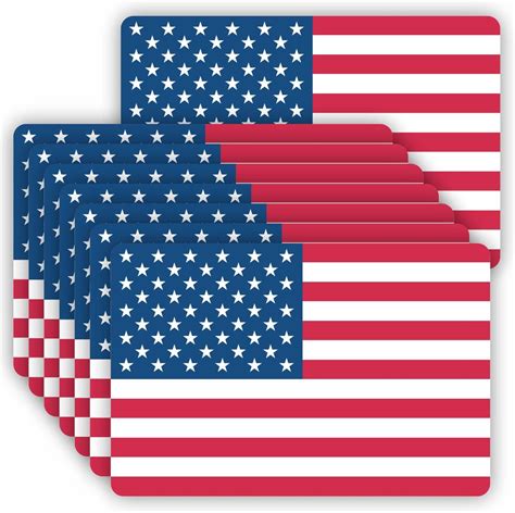 Amazon.com - American US Flag Stickers - (Pack of 12) Large 6"x4" USA ...