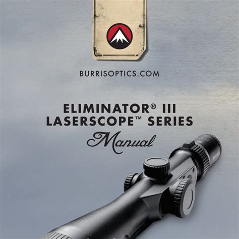 Burris Eliminator III LaserScope Instruction Manual | PDF