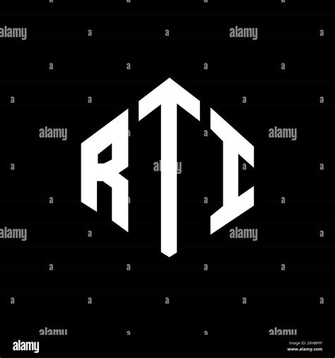 RTI letter logo design with polygon shape. RTI polygon and cube shape ...