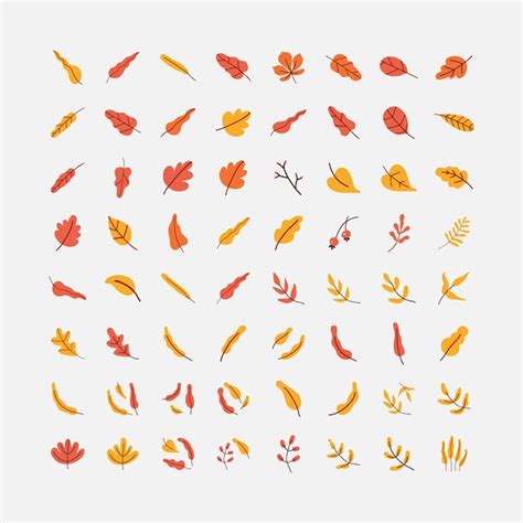 Premium Vector | Yellow leaf illustration vector set