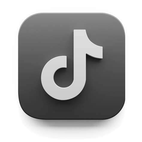 tiktok app logo in big sur style 3d render icon design concept element ...