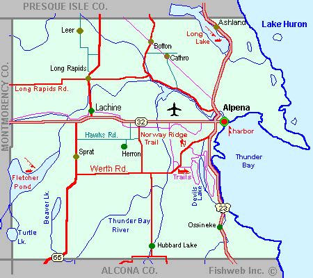 Alpena Michigan Map - World Map Gray