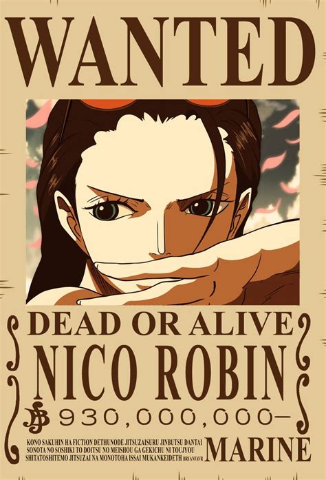 nico robin one piece bounty poster vintage by shirovexel in 2024 | One piece bounties, Nico ...