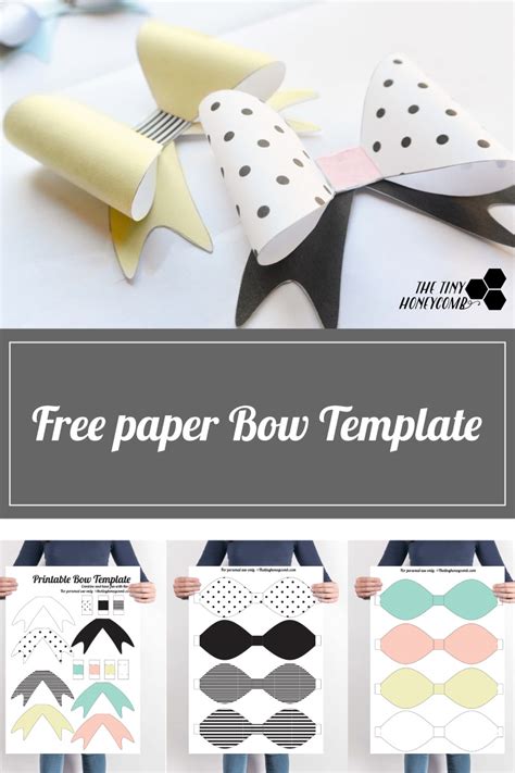 DIY Printable Paper Bow with Template – The Tiny Honeycomb