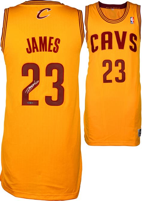 LeBron James Cleveland Cavaliers Autographed Authentic Mustard Jersey