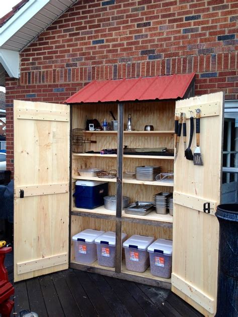 Pin by Ronnie Wagler on My Crafts | Outdoor cabinet, Backyard, Garden storage