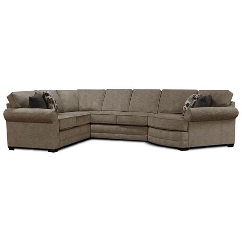 England Brantley 5 Seat Sectional Sofa with Cuddler | Howell Furniture | Sectional - Sofa Groups